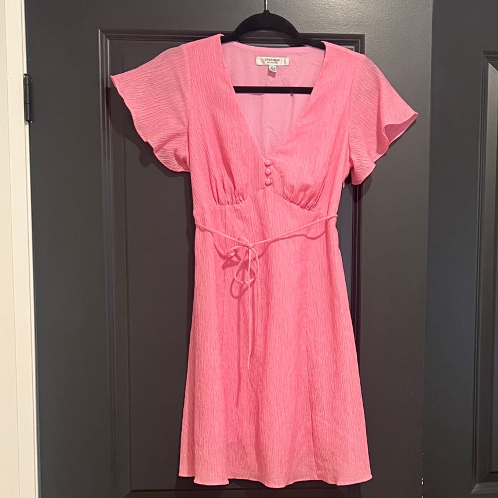 Ever New Pink Mini Dress with Button Detail